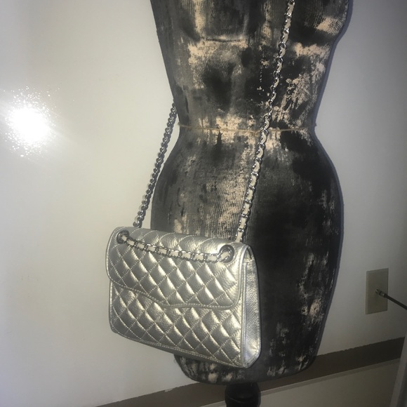 Rebecca Minkoff silver shoulder or crossbody bag - Picture 3 of 8